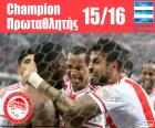 Olympiakos FC, şampiyon, Super lig 2015-2016, Yunan Futbol Ligi